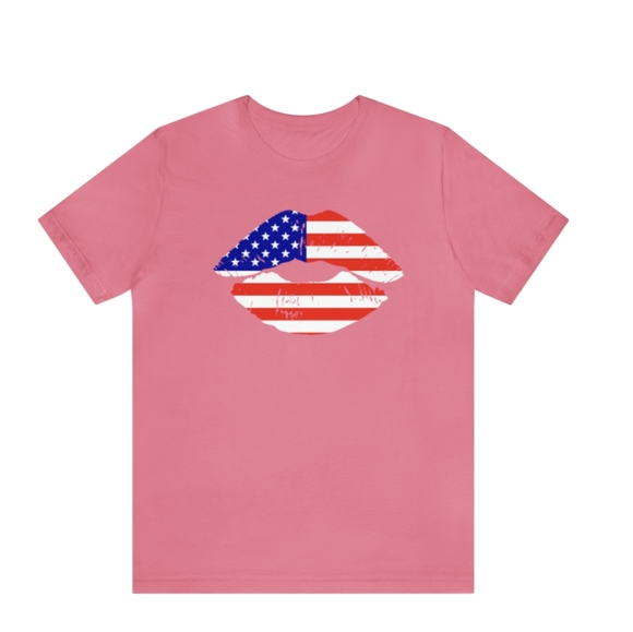 USA Pride Lips: Patriotic Colors Shirt - Picture 2 of 3